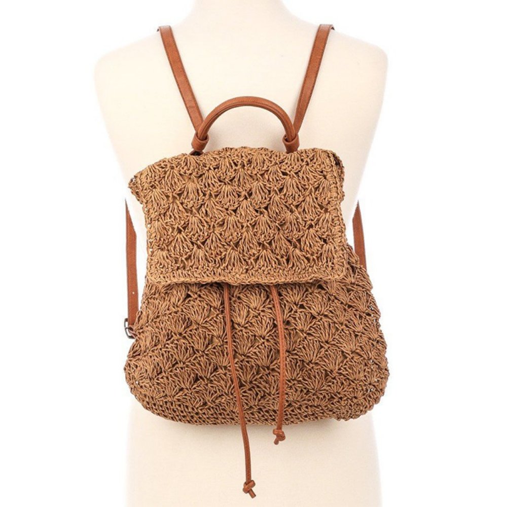 ✨Crochet Raffia Backpack - Picture 2 of 7